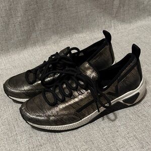 Diesel Metallic Black Low Top Sneakers